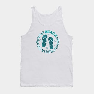 Beach Vibes // Fun Summer Flip Flop Badge Tank Top